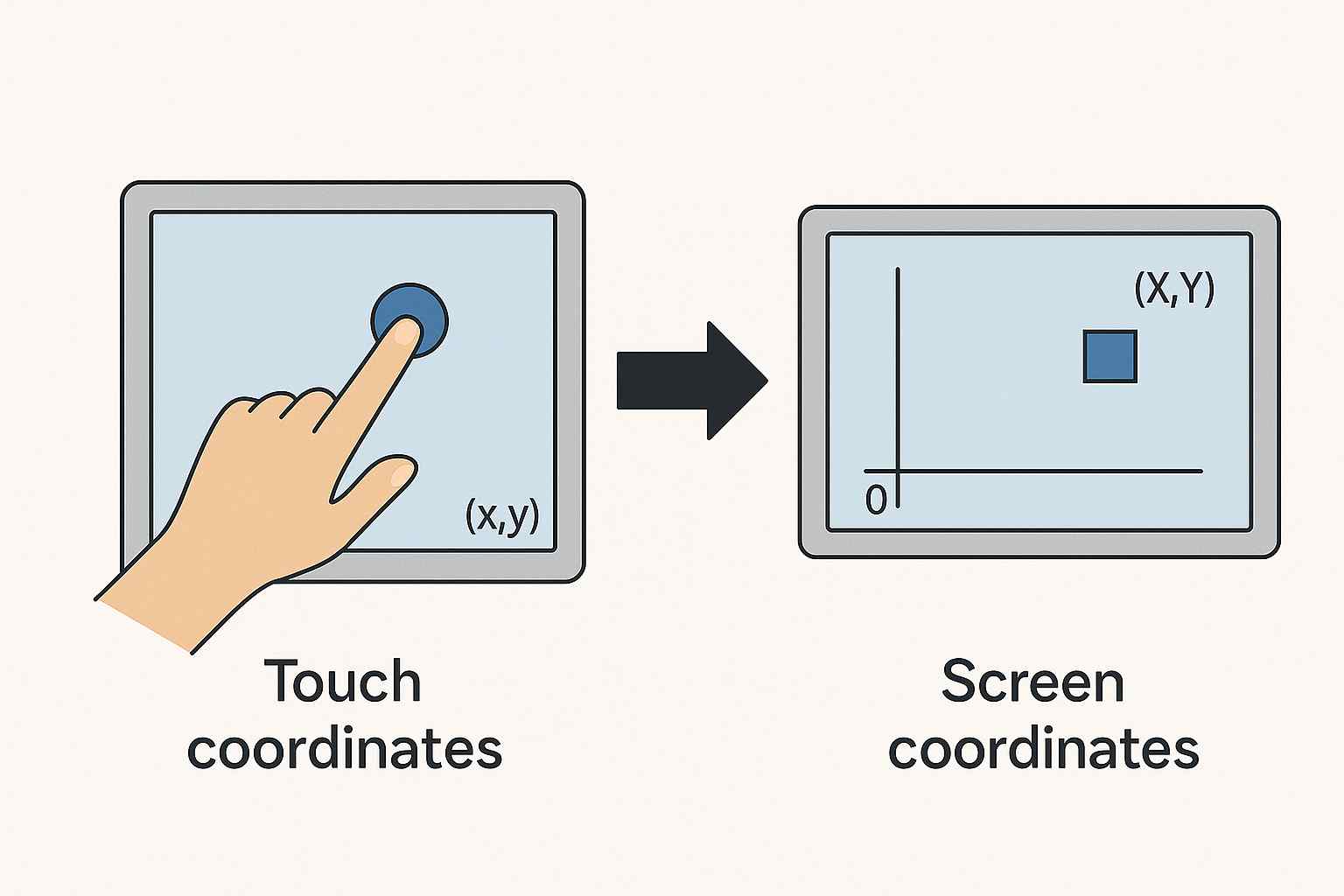 工业液晶屏坐标